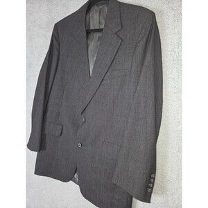 Learbury Blazer Mens 40R Charcoal Gray 100% Wool Two Button Suit Jacket Business